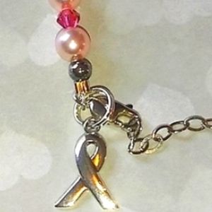 .925 Breast Cancer Awareness Crystal Bracelet